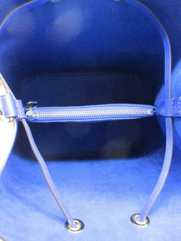 Louis Vuitton NéoNoé Neo Epi Noe Blue 2017 Coquelicot Red Leather Shoulder Bag