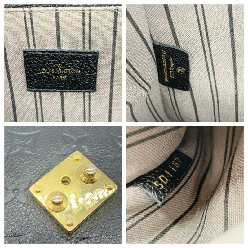 Louis Vuitton Pochette Metis Noir 2017 Black Monogram Empreinte Leather