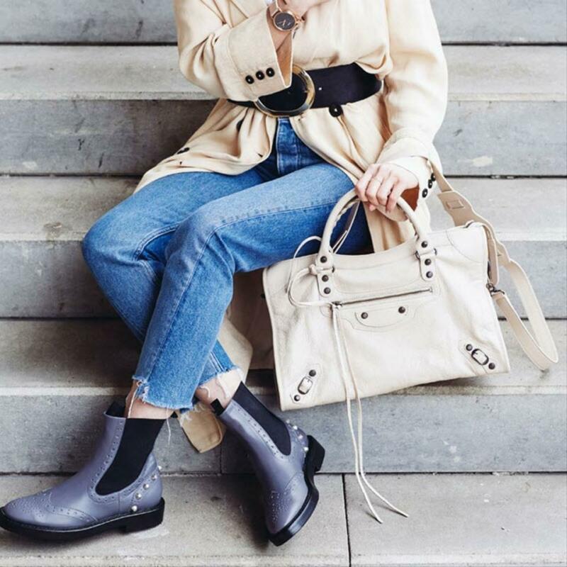 Balenciaga Classic City Tote Beige Leather Satchel