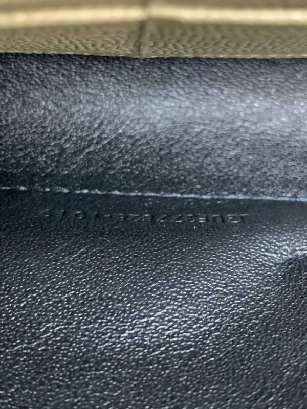 Saint Laurent Monogram Envelope Chain Wallet Medium Beige Leather Shoulder Bag