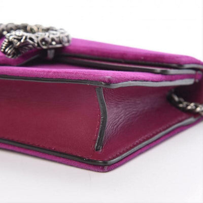 Gucci Dionysus Super Mini Fuchsia Purple Velvet Cross Body Bag