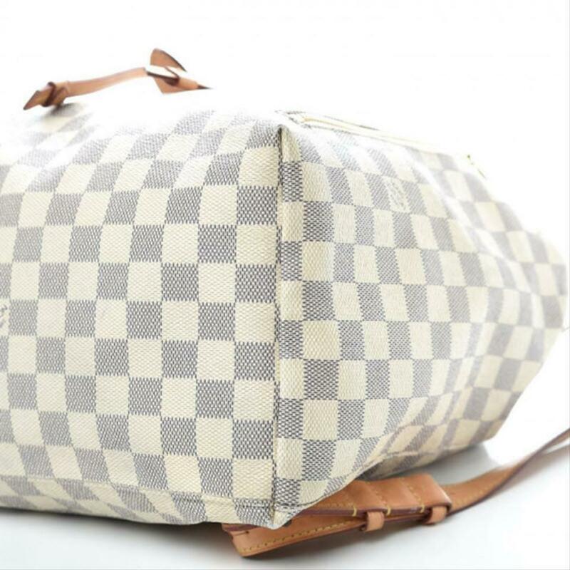 Louis Vuitton Sperone Rose Ballerine White Damier Azur Canvas Backpack