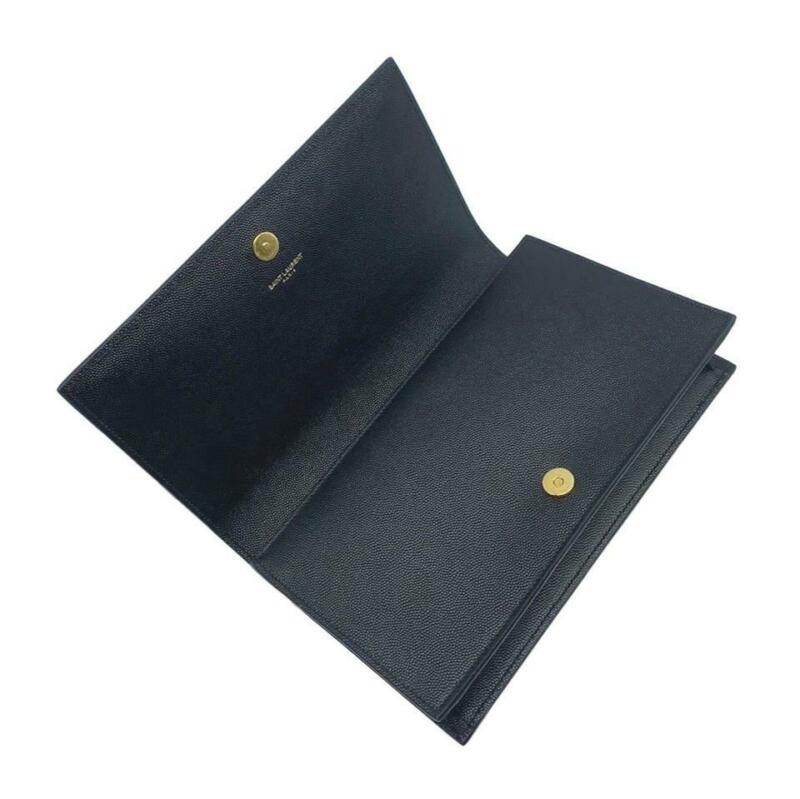 Saint Laurent Monogram Kate Grain De Poudre Classic Monogram Black Leather