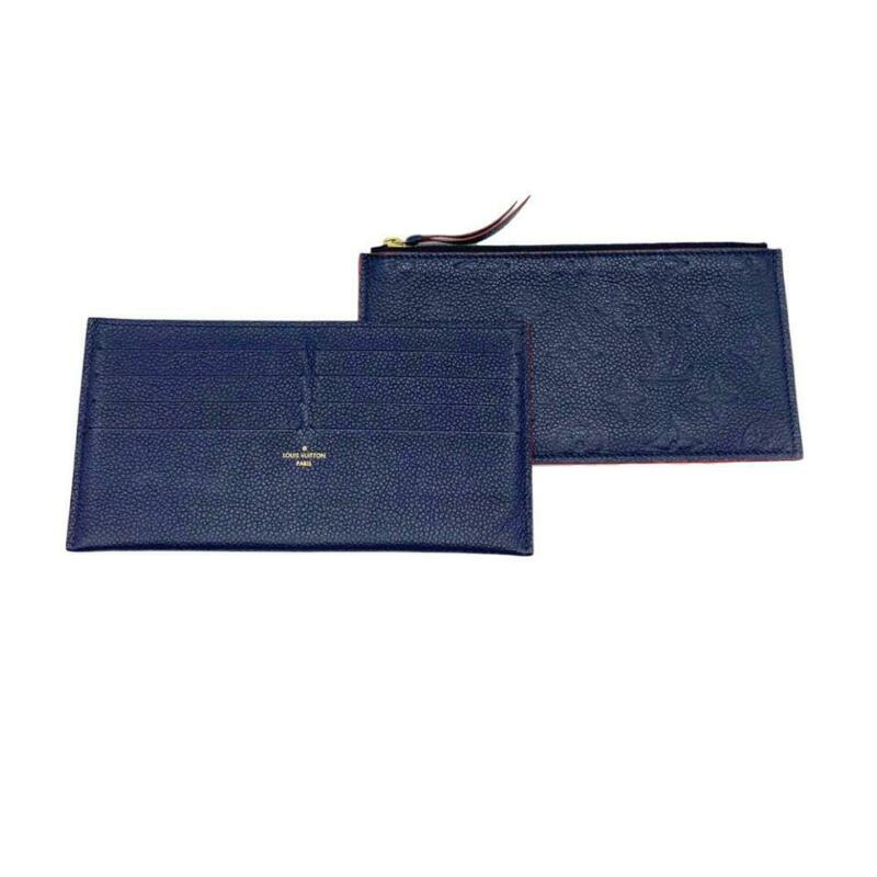 Louis Vuitton Pochette Felicie Zippered Insert and Card Holder Marine Rouge Blue