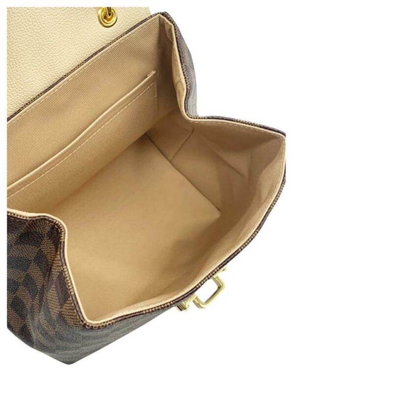 louis vuitton clapton backpack used Louis Vuitton Clapton Creme Brown Damier Ébène Canvas Backpack