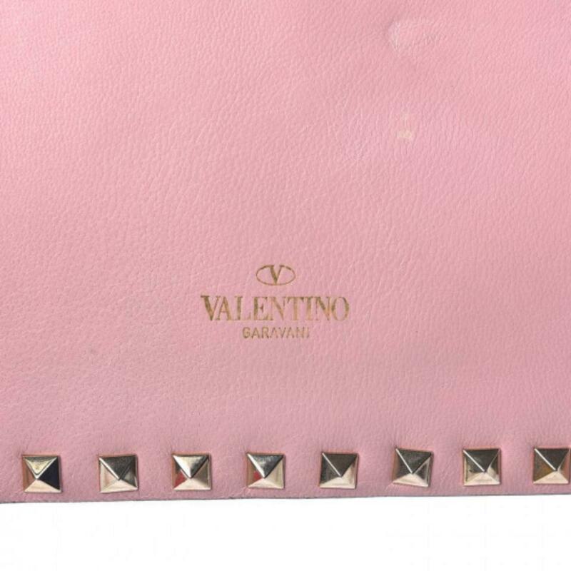 Valentino Clutch Rockstud Nappa Light Pink Leather Wristlet