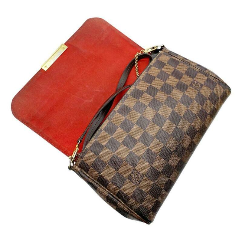 Louis Vuitton Favorite Mm Brown Damier Ébène Canvas Cross Body Bag
