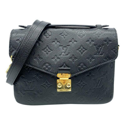 Louis Vuitton Black Monogram Empreinte Leather Pochette Metis