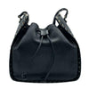 Valentino Bucket Rockstud Large Black Leather Cross Body Bag
