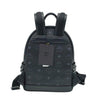MCM Mini Black Coated Canvas Backpack