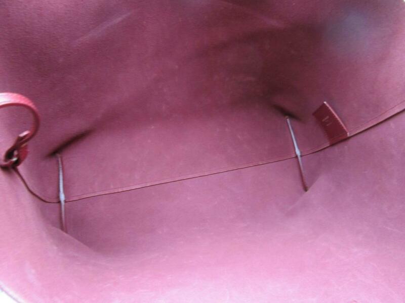 Saint Laurent Monogram Shopping Pallisandre Lacquer Red Leather Tote