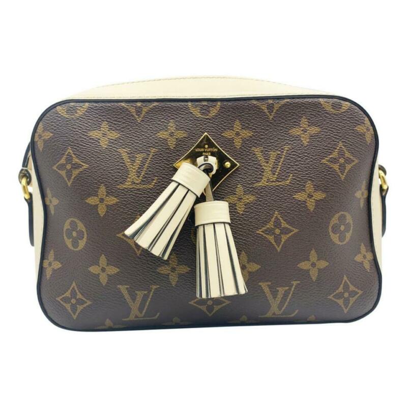 Louis Vuitton Saintonge Creme White Monogram Canvas Shoulder Bag