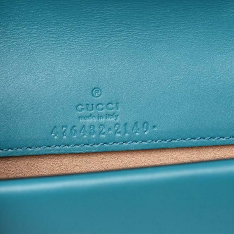 Gucci Chain Dionysus Super Mini Peacock Blue Velvet Cross Body Bag
