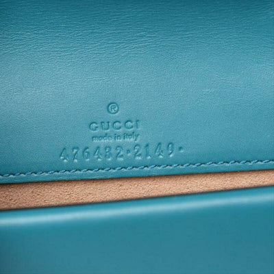 Gucci Chain Dionysus Super Mini Peacock Blue Velvet Cross Body Bag