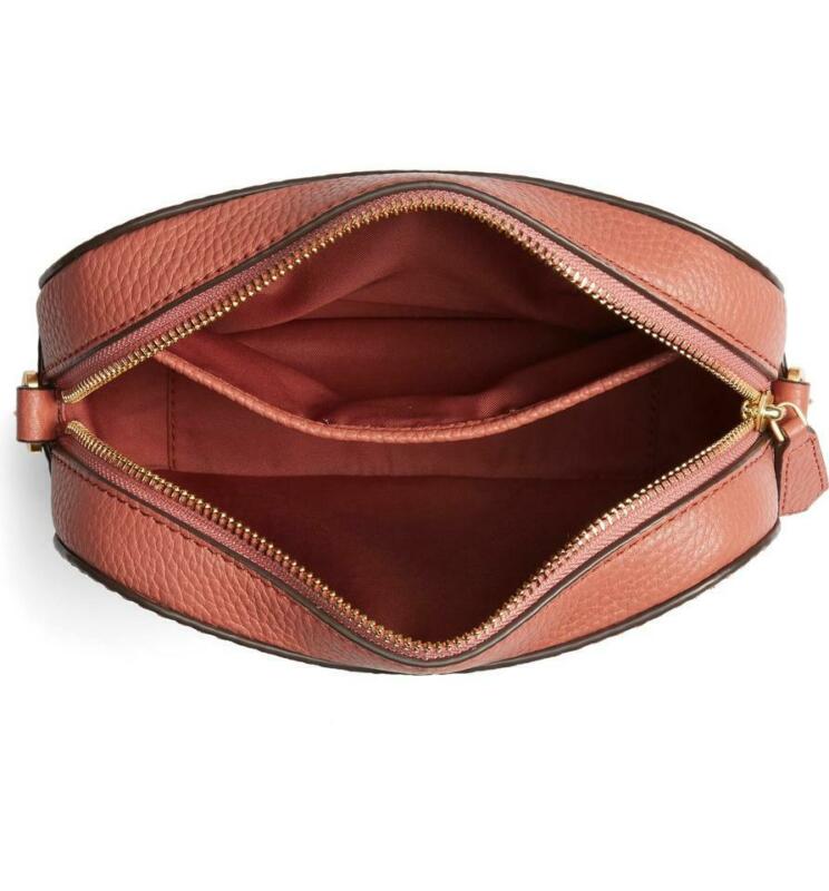 Tory Burch Camera Mcgraw Brown Leather Shoulder Bag