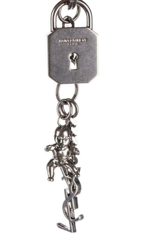 Saint Laurent Collège Mini Quilted Monogram Punk Crackled Chain Black Leather