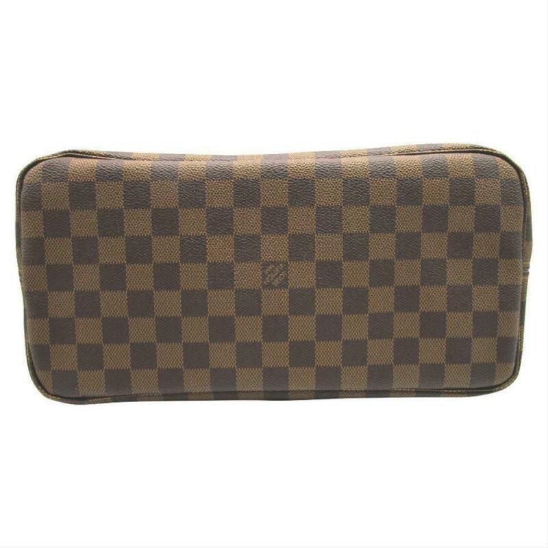 Louis Vuitton Neverfull 2019 Mm Damier Ebene Rose Ballerine Brown Coated Canvas