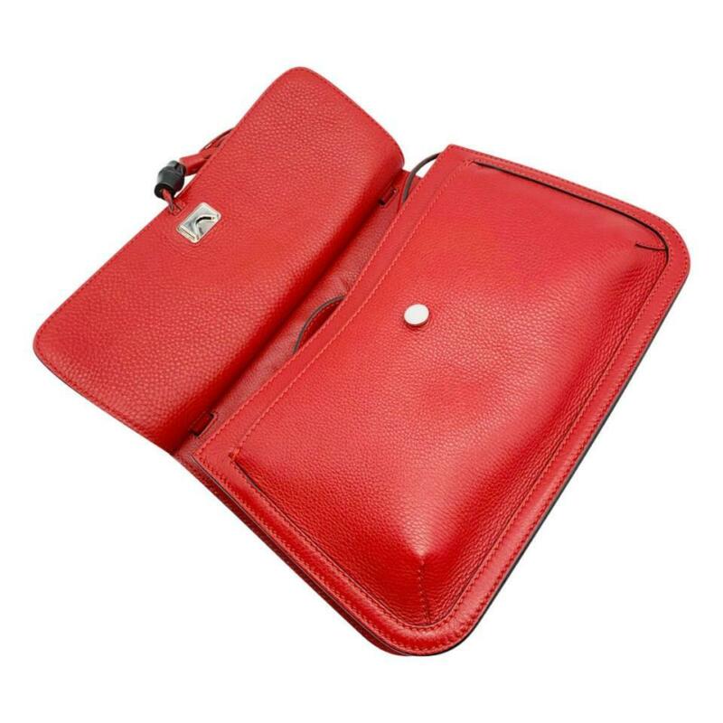 Gucci Medium Bamboo Daily Bright Flame Red Leather Shoulder Bag