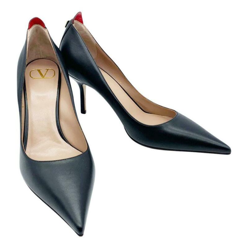 Valentino Black Rouge Bond 37.5 Pumps Size US