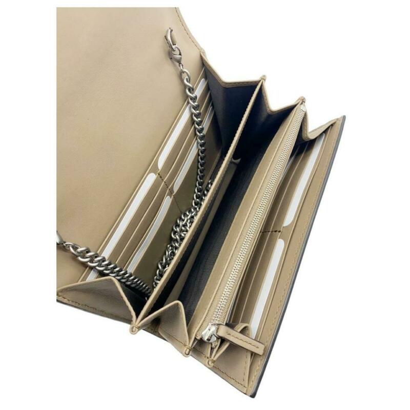Gucci Dionysus Gg Supreme Canvas Wallet On A Chain Beige Cross Body Bag