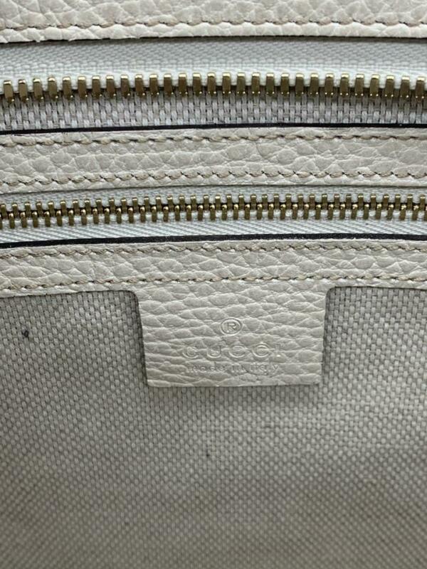 Gucci Soho Convertible Top Handle Satchel Medium Blue White and Red Leather Tote