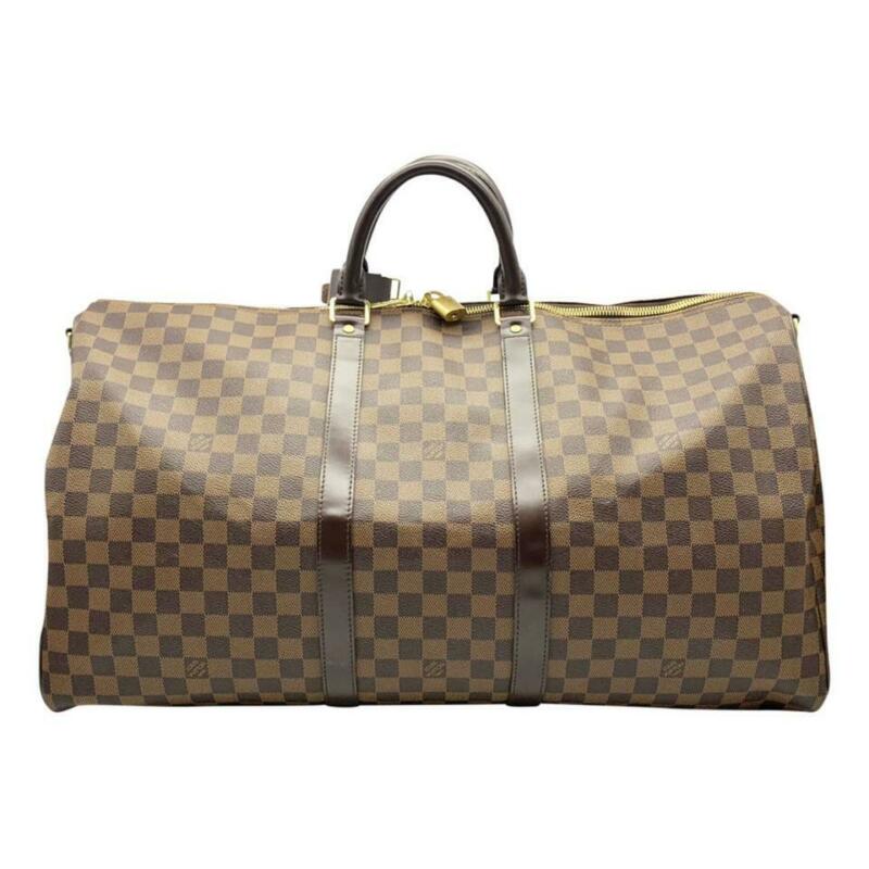Louis Vuitton Keepall Bandouliere 55 Brown Damier Ébène Canvas Weekend/Travel