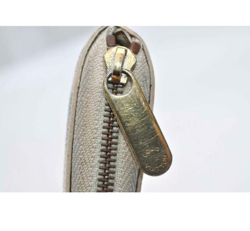 Louis Vuitton White Zippy Coin Purse Damier Azur Wallet