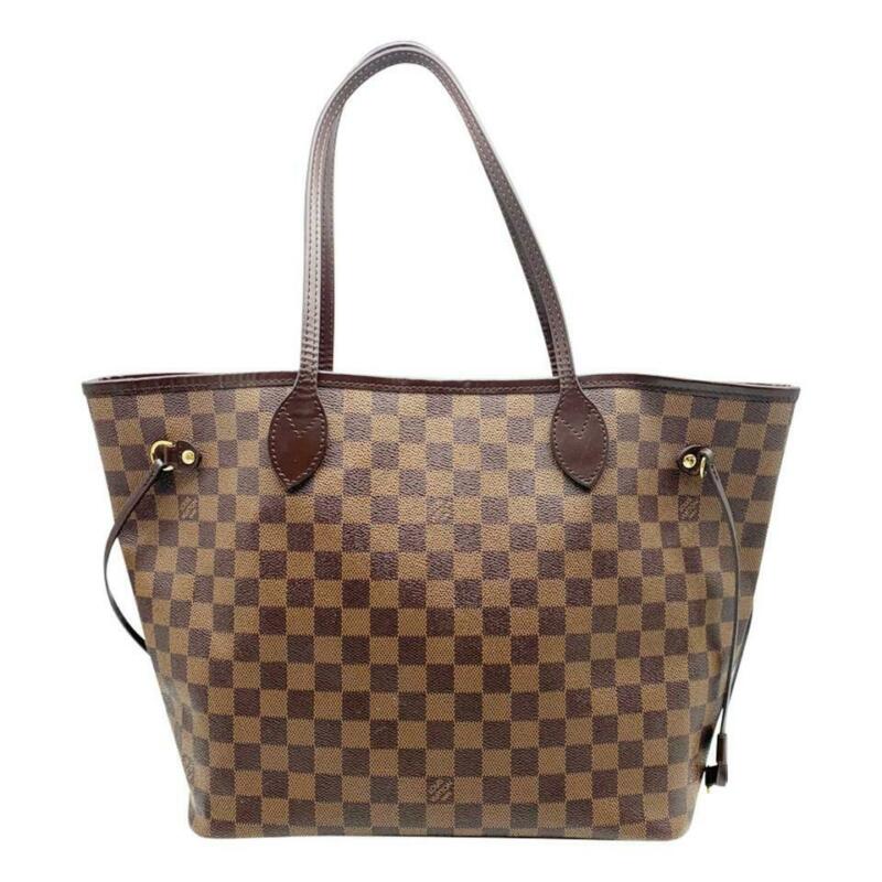 Louis Vuitton Neverfull MM Bay Brown Pink Rose Ballerine Chain Tote Bag  Purse