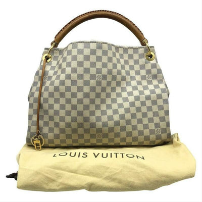 Louis Vuitton, Bags, Louis Vuitton Artsy Mm Damier Azur White Checkered  New Model