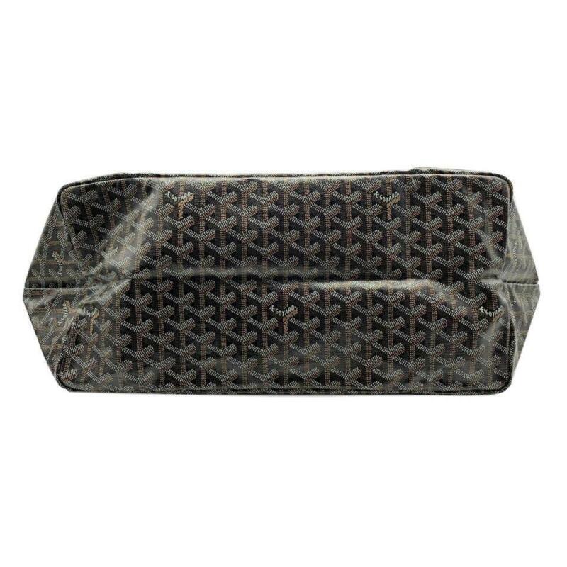 Goyard Goyardine Saint Louis Gm Black Coated Canvas and Leather Tote