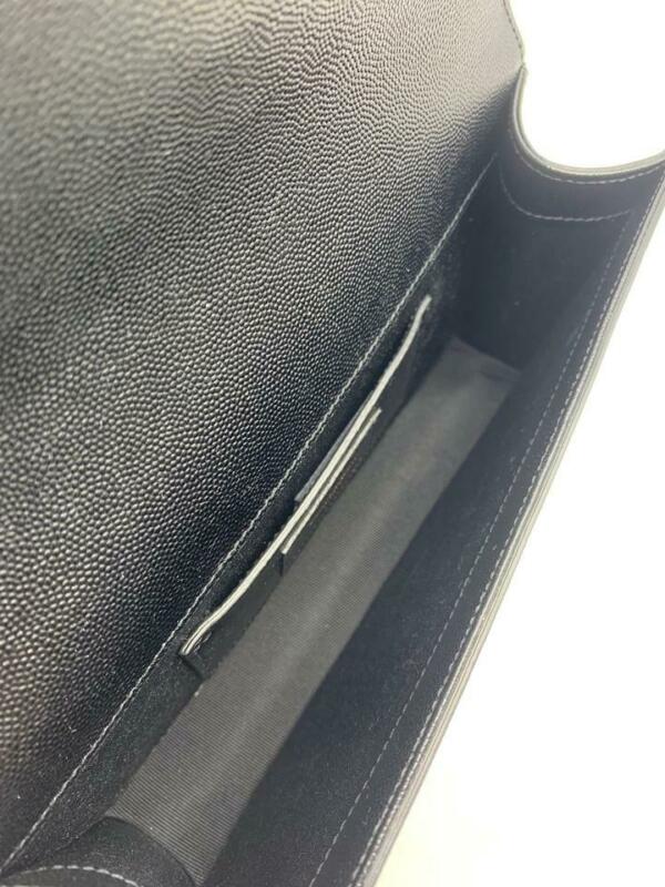 Saint Laurent Monogram Kate Grain De Poudre Classic Monogram Black Leather