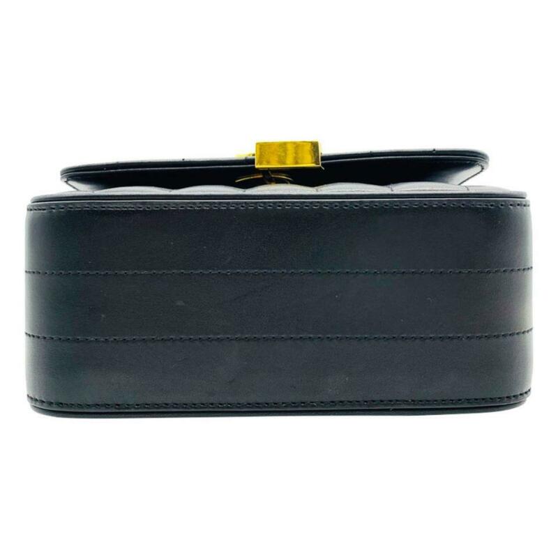 Saint Laurent Vicky Monogramme Black Calfskin Leather Shoulder Bag