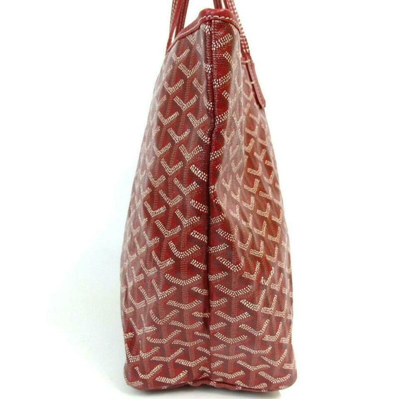 Goyard Saint Louis Pm Red Coated Canvas Tote