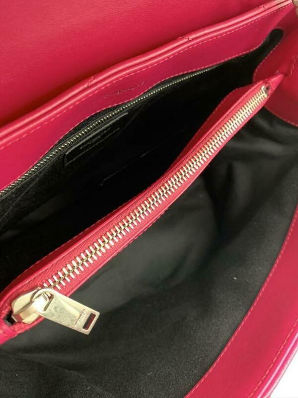 Saint Laurent Monogram Loulou Medium Calfskin Freesia Pink Leather Shoulder Bag
