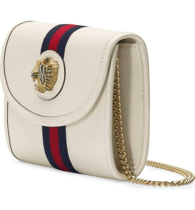 Gucci Shoulder Mini Rajah White Leather Cross Body Bag