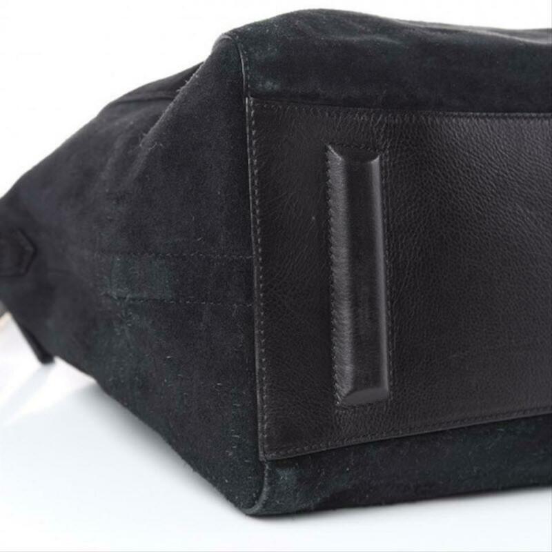 Givenchy Medium Antigona Black Suede Leather Shoulder Bag