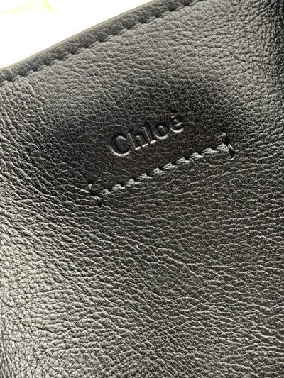 Chloé Milo Medium Suede Black Leather Tote