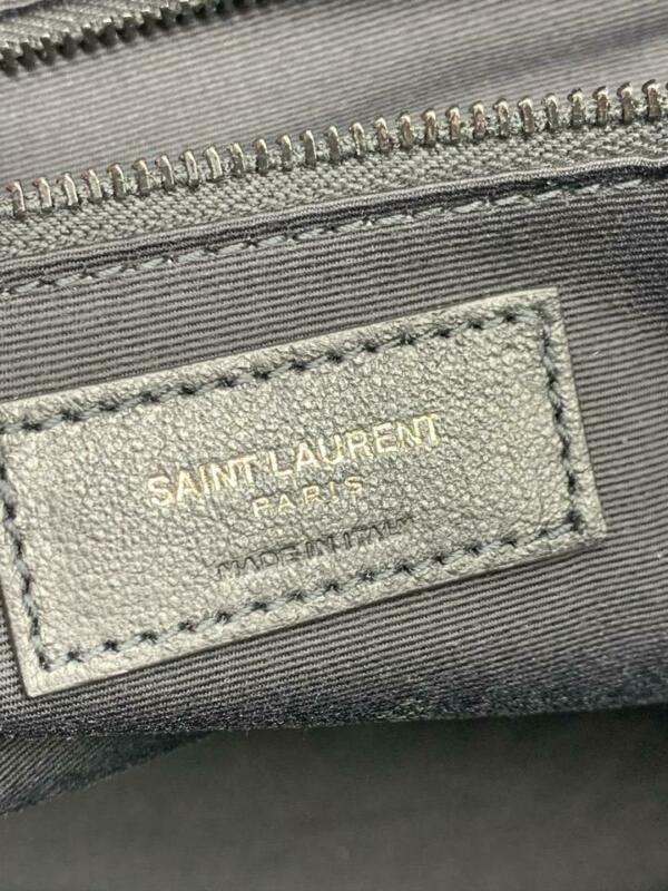 Saint Laurent Niki Large Crinkled Calf Shopper Black Leather Tote