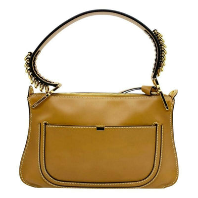 Chloé Top Handle Marcie Brown Leather Shoulder Bag