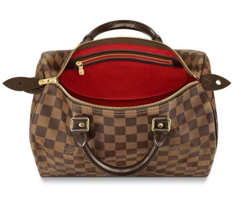 Louis Vuitton Speedy 30 Damier Ebene Brown Coated Canvas Satchel