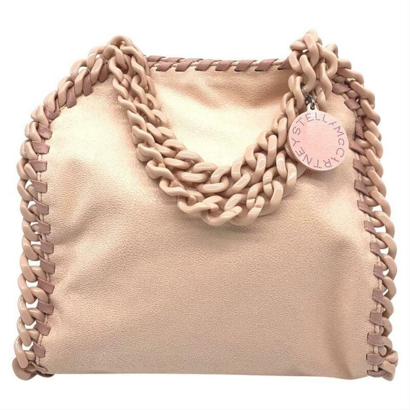 Stella McCartney Mini Falabella Shaggy Deer Tote Pink Faux Leather Cross Body