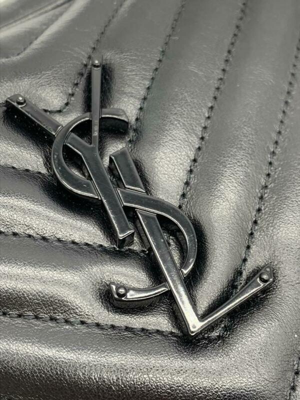 Saint Laurent Monogram Lou Camera Black Leather Cross Body Bag