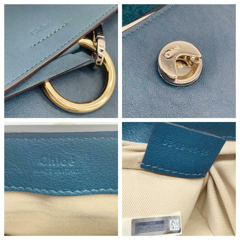 Chloé Crossbody Faye Mini Day Navy Ink Blue Leather Shoulder Bag