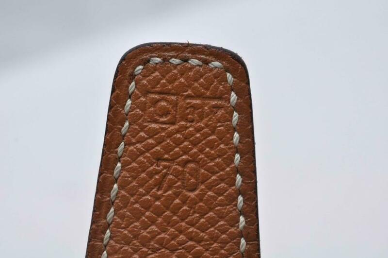 Hermès Black Constance Reversible Leather 70 Belt