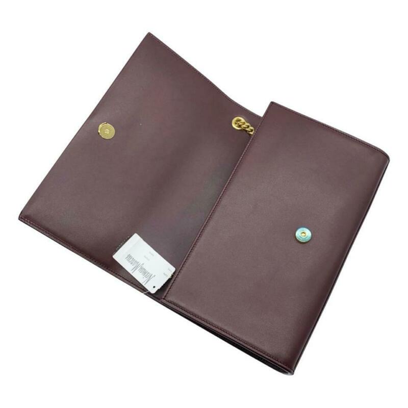 Saint Laurent Monogram Kate New Monogram Medium Tassel Chain Strap Bordeaux