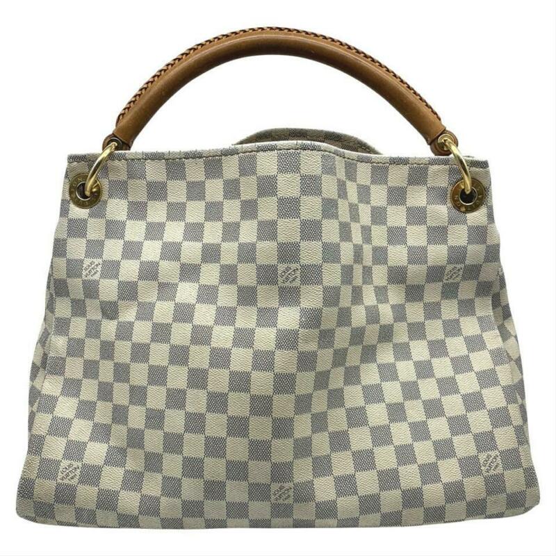 Louis Vuitton Artsy Mm White Damier Azur Canvas Hobo Bag