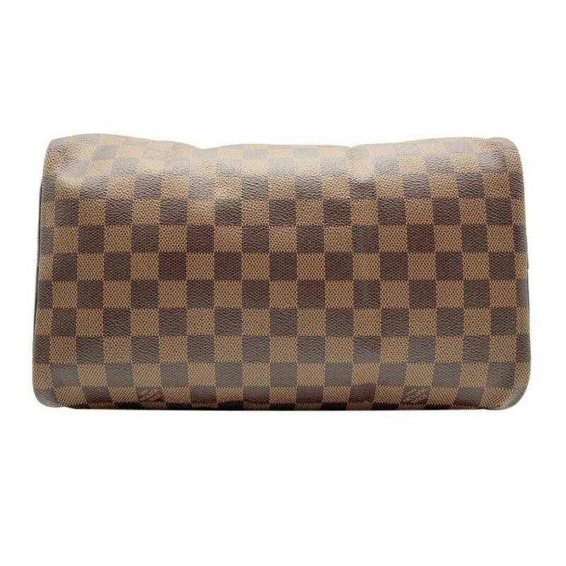 Louis Vuitton Speedy 30 Damier Ebene Brown Coated Canvas Satchel