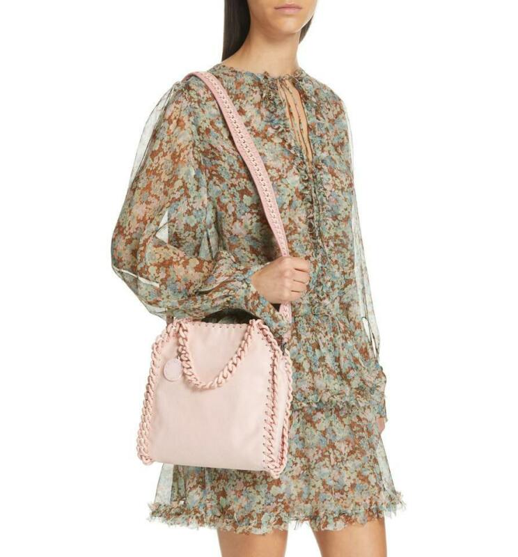 Stella McCartney Mini Falabella Shaggy Deer Tote Pink Faux Leather Cross Body