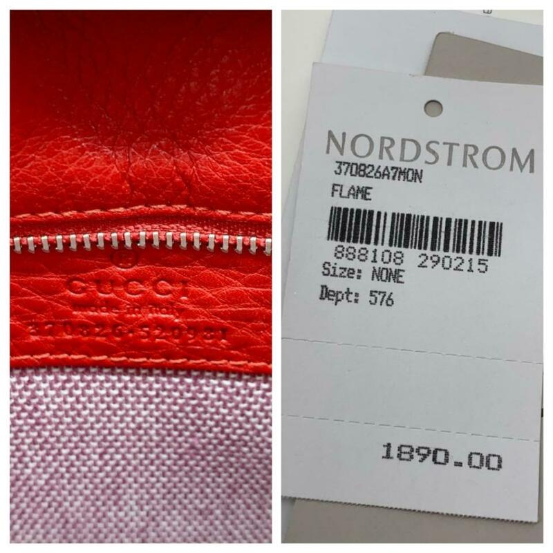 Gucci Medium Bamboo Daily Bright Flame Red Leather Shoulder Bag