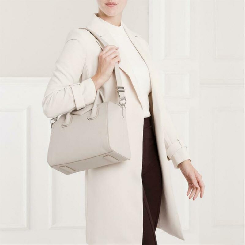 Givenchy Small Antigona Natural Grey Beige Leather Satchel